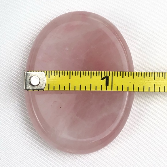 Rose Quartz worry stone palm stone oval thumb stone rock healing crystal gift - Picture 9 of 10